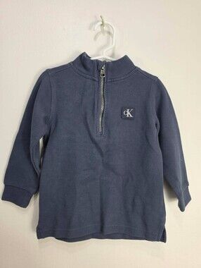 Calvin Klein Kids Dark Blue Half-Zip Pullover